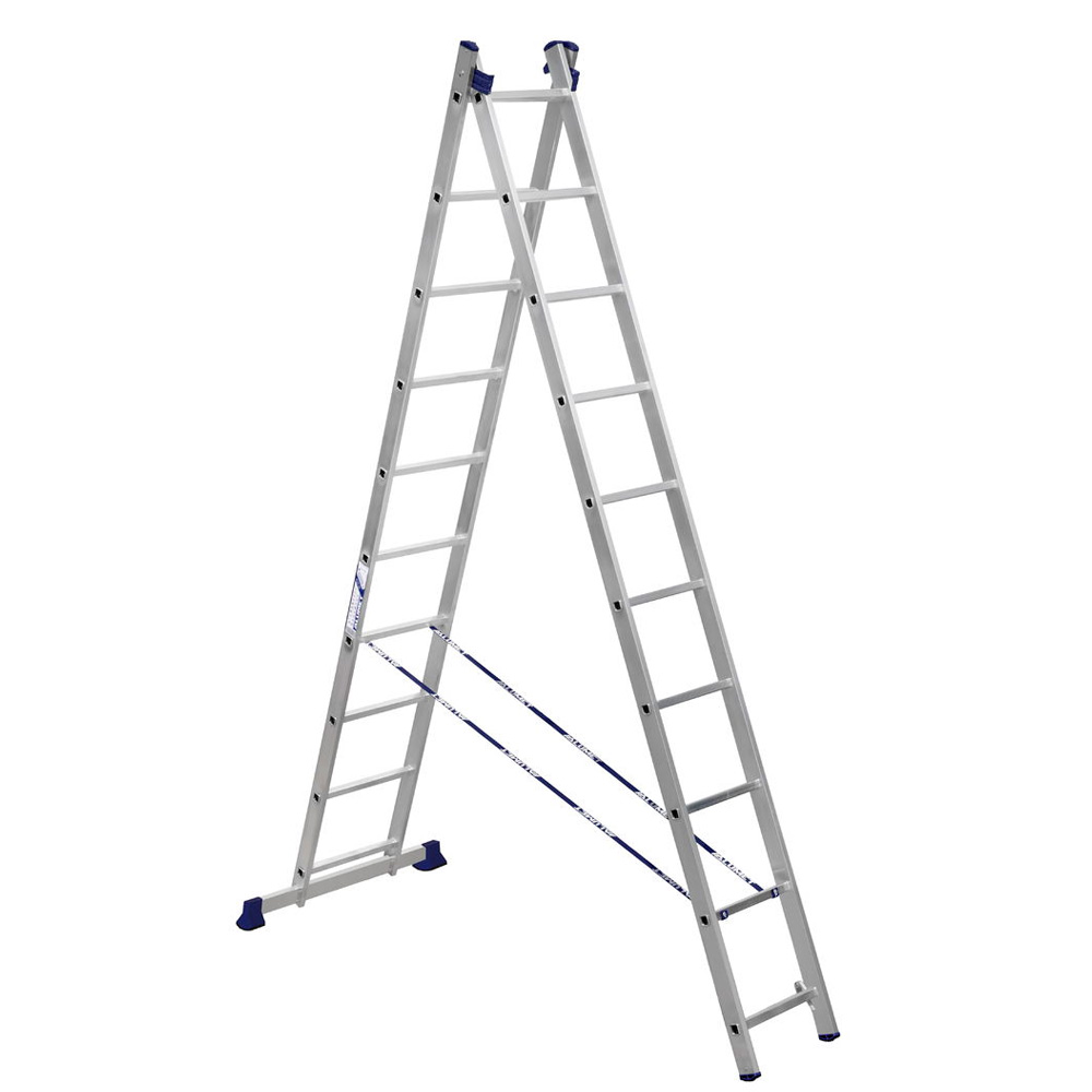 Лестница алюминиевая Алюмет двухсекционная 2x10 ступеней (5210) — Фото 2